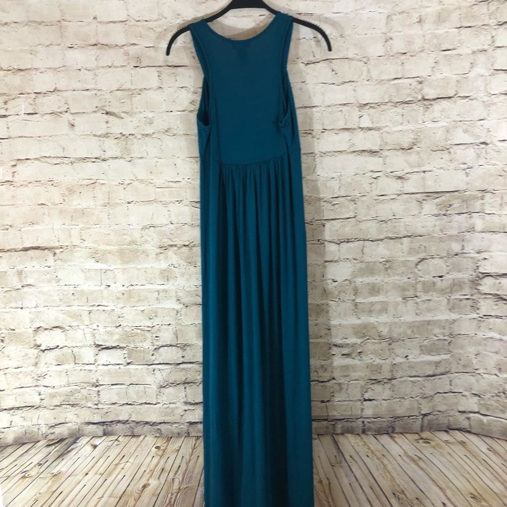 Teal maxi dress rhinestone detail size small - Picture 4 of 5